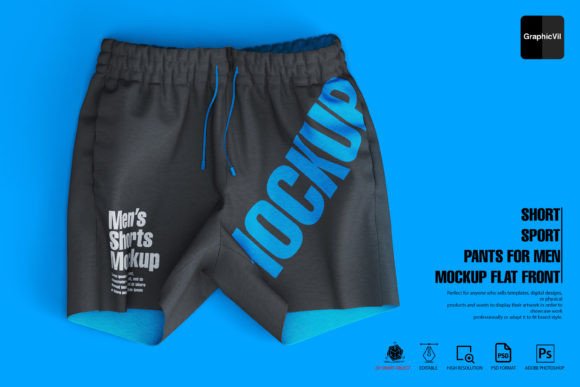 Download Short Sport Pants for Men Mockup Front - Premium Resources