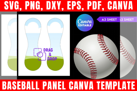 Download Baseball Panel Template Svg - Baseball panel Collection