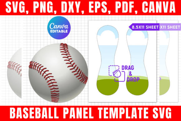 Download Baseball Panel Canva Template Svg - Baseball panel Collection
