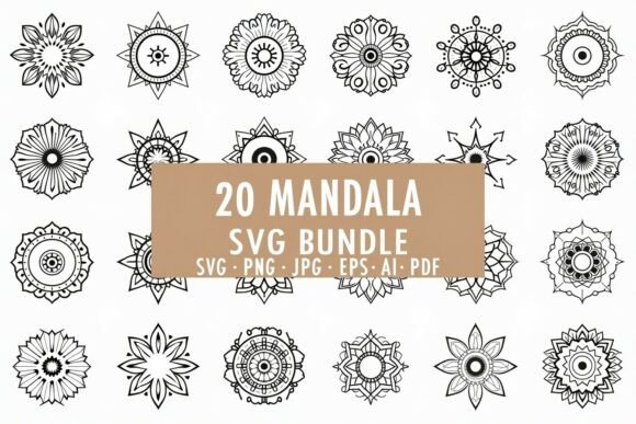 Download 20 Mandala Vector Design Pack - Design pack Collection