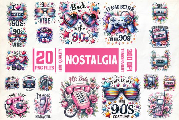 Download Retro 90s Nostalgia Design Pack - Design pack Collection