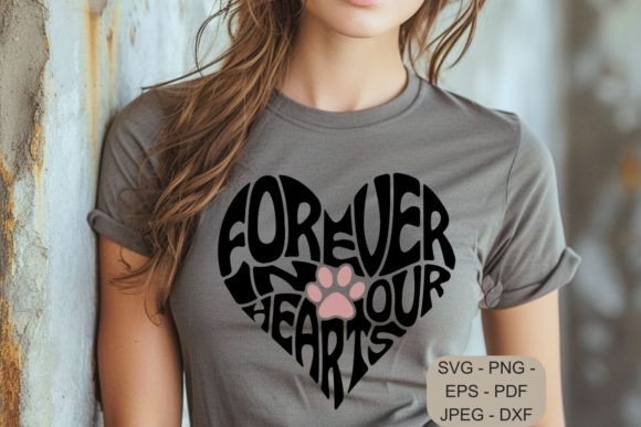 Download Forever in Our Hearts: Paw Print Heart - Forever in our heart Collection