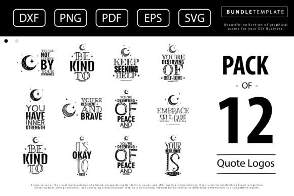 Download Mental Health Quote Logo Design Pack - Design pack Collection